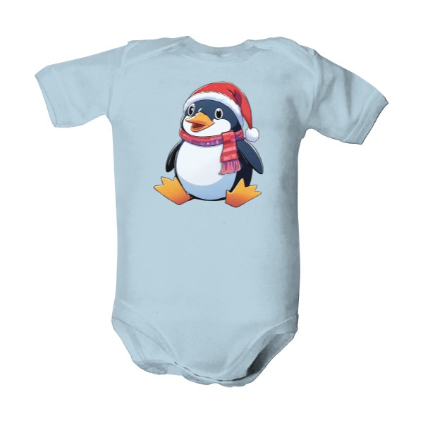 Dětské body  s potiskem Roztomilý vánoční tučňák