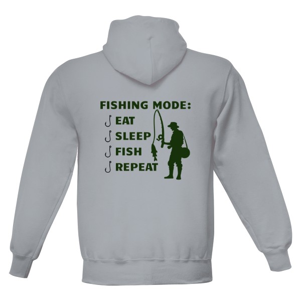 Pánská mikina s kapucí s potiskem Rozvrh rybáře 