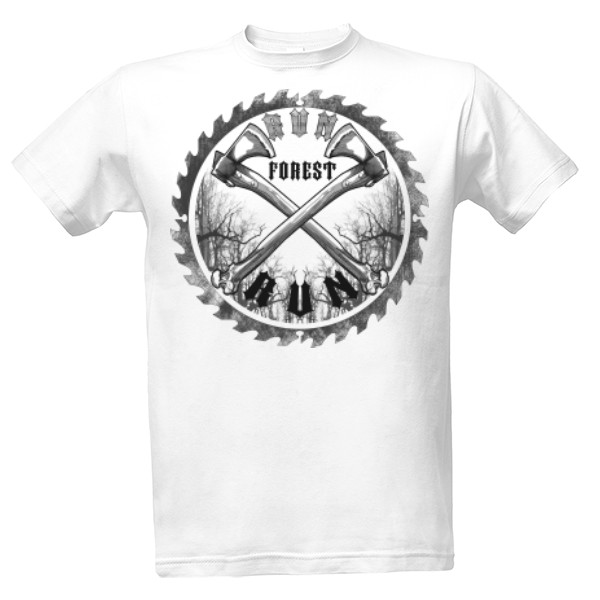 Tričko s potiskem Run Forest