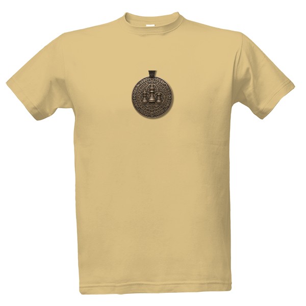 Tričko s potlačou Runová šachová medaile