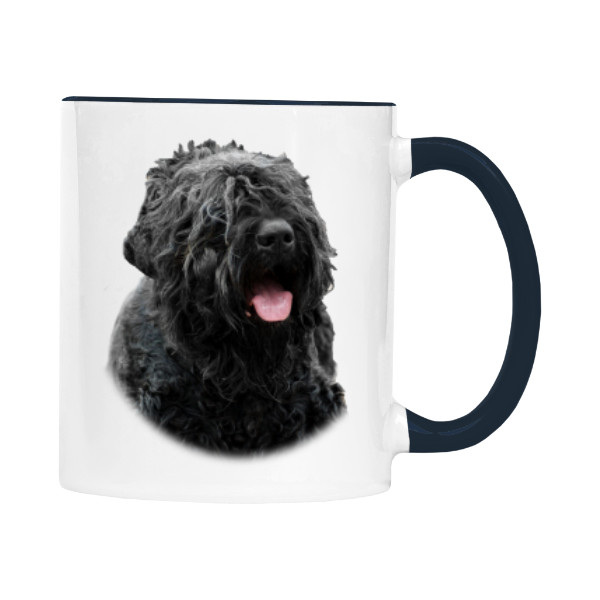 Hrnek malý barevný s potiskem Ruský černý teriér