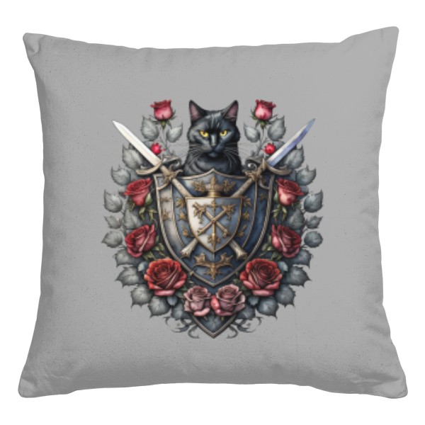 Vankúš bavlnený s potlačou Růžové království u velké kočky