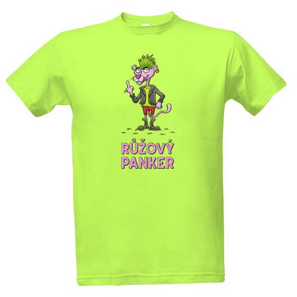 Tričko s potiskem Růžový panker