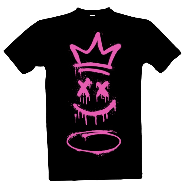 Tričko s potlačou Růžový sprej na zdi