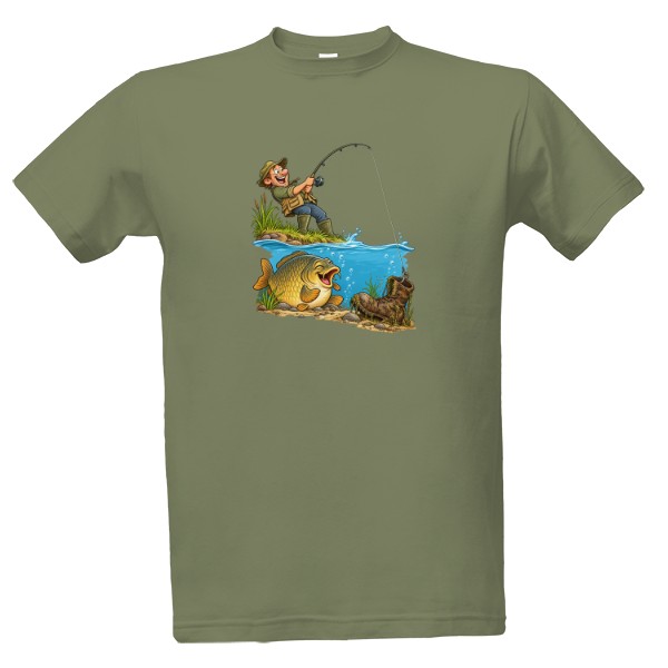 T-shirt Rybářův životní úlovek – bota