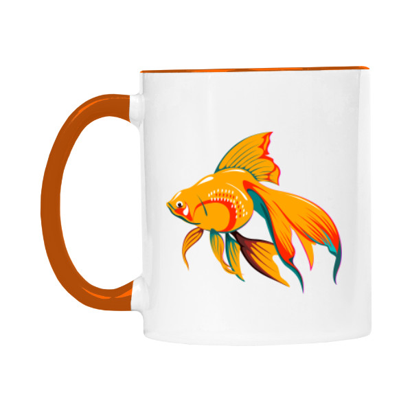 Hrnek malý barevný s potiskem Rybička