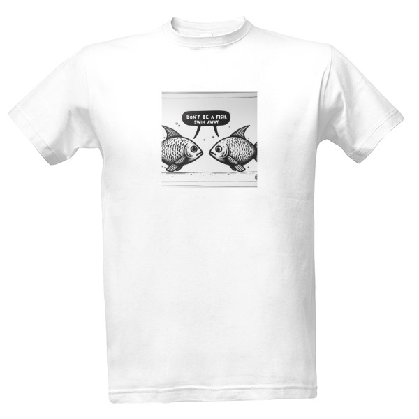 Tričko s potiskem Ryby s textem 