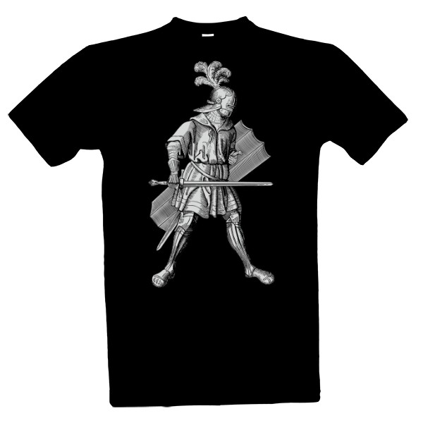 Tričko s potiskem Rytíř a meč