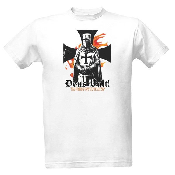 Tričko s potiskem Rytíř křižák-Deus Vult