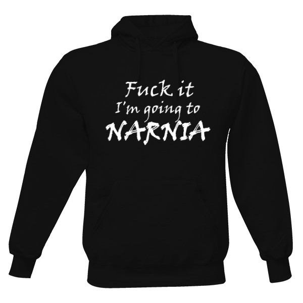 Pánska mikina s kapucňou s potlačou Narnia White