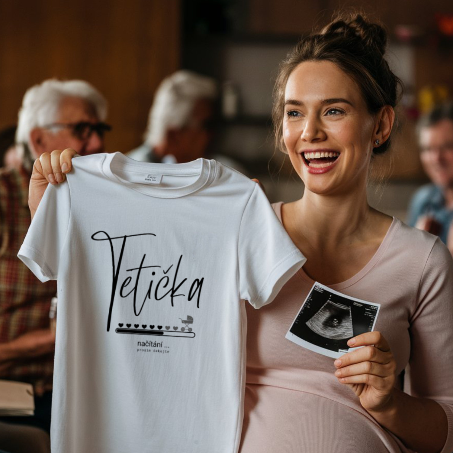 Tričko s potiskem Tetička - načítání