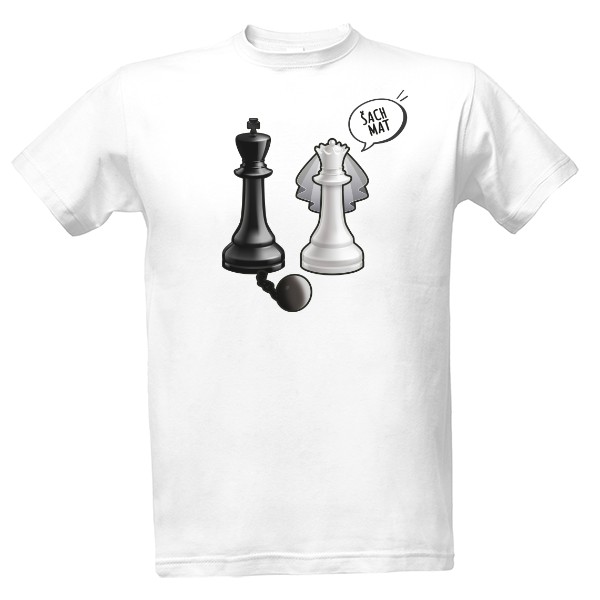 Tričko s potiskem Šach mat