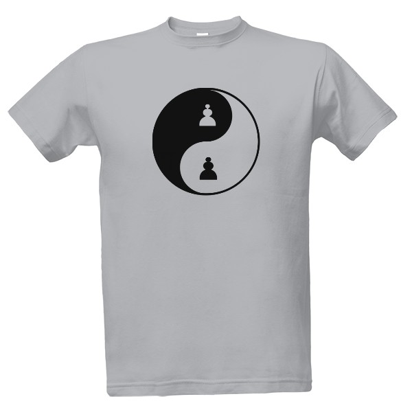 Tričko s potlačou Šachové Jing a Jang