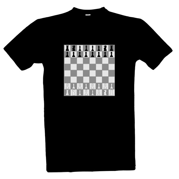 Tričko s potiskem Šachovnice černobílá