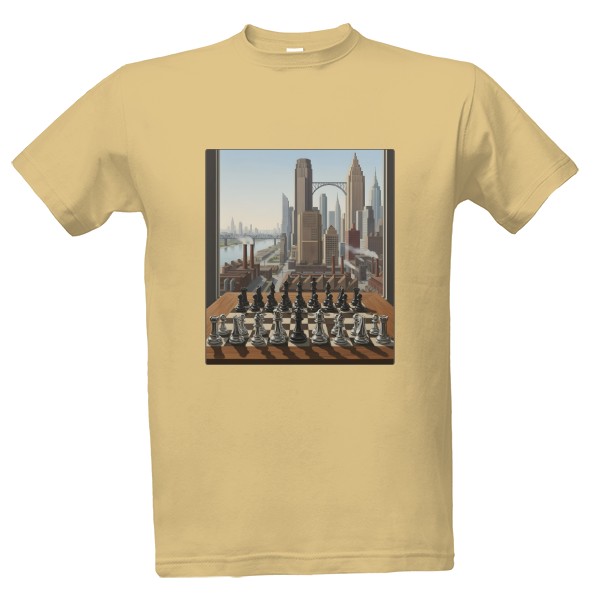 Tričko s potlačou Šachy v betonové džungli