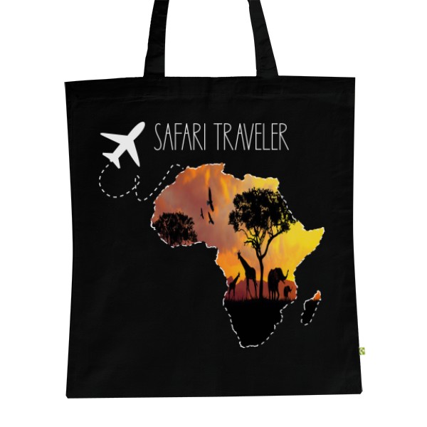 BIO plátěná taška s potiskem Safari traveler taška