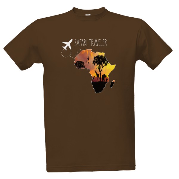 Tričko s potiskem Safari traveler