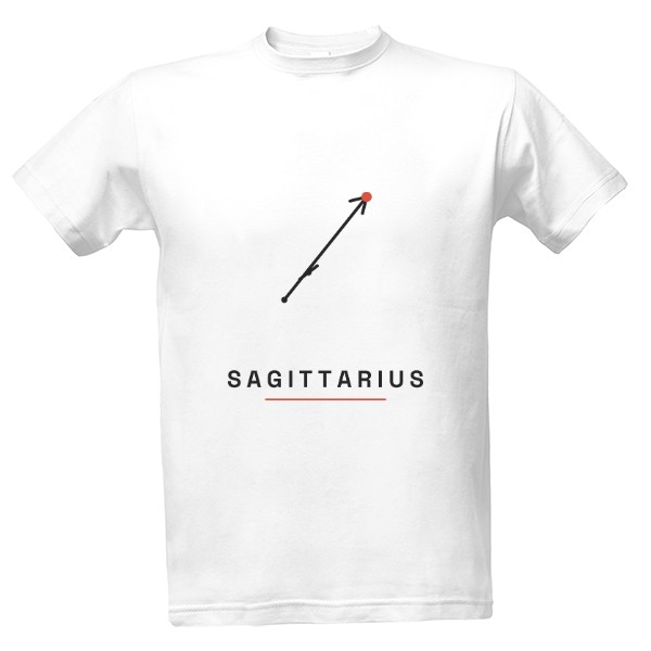 Tričko s potlačou Sagittarius – znamenie zverokruhu po anglicky (pánske)