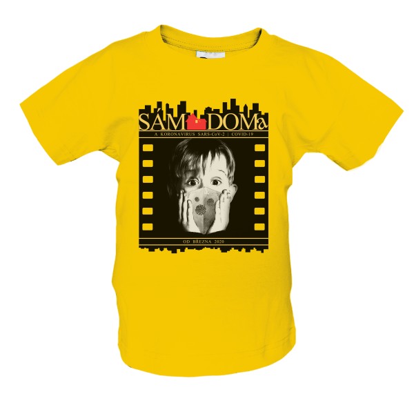 Tričko s potlačou Sám doma a Kevin s rouškou