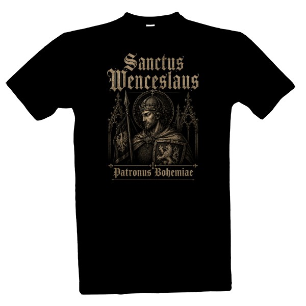 Tričko s potiskem Sanctus Wenceslaus - Patronus Bohemiae