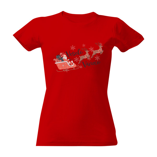 Tričko s potiskem Santa a sobi