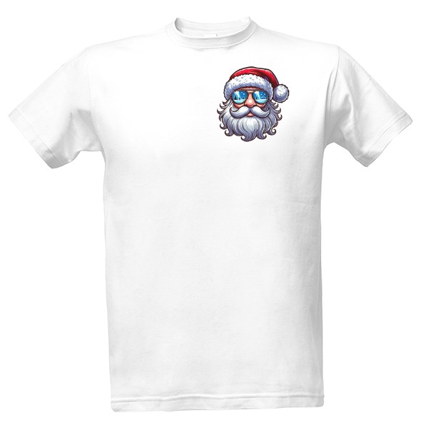Tričko s potiskem Santa Claus se slunečními 
