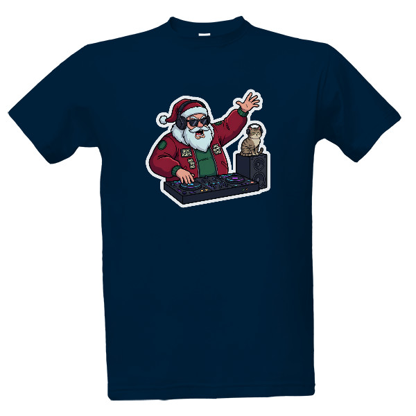 Tričko s potiskem Santa DJ