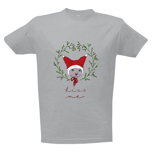 Tričko s potlačou Santa sphynx