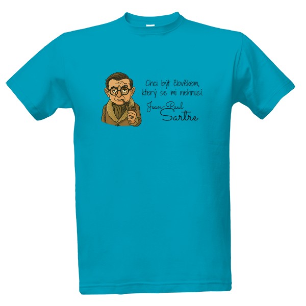 Tričko s potiskem Sartre J.P. člověk