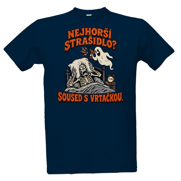 T-shirt Scariest Ghost? Neighbor With A Drill – Sunday Morning