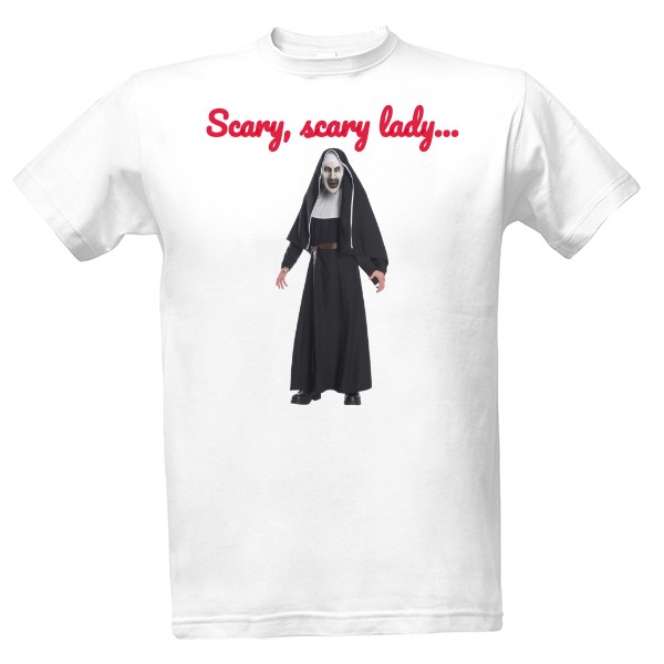 Tričko s potiskem Scary,scary Lady - Pánske Tričko