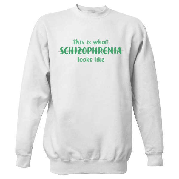 Mikina bez kapucne Unisex s potlačou Schizophrenia