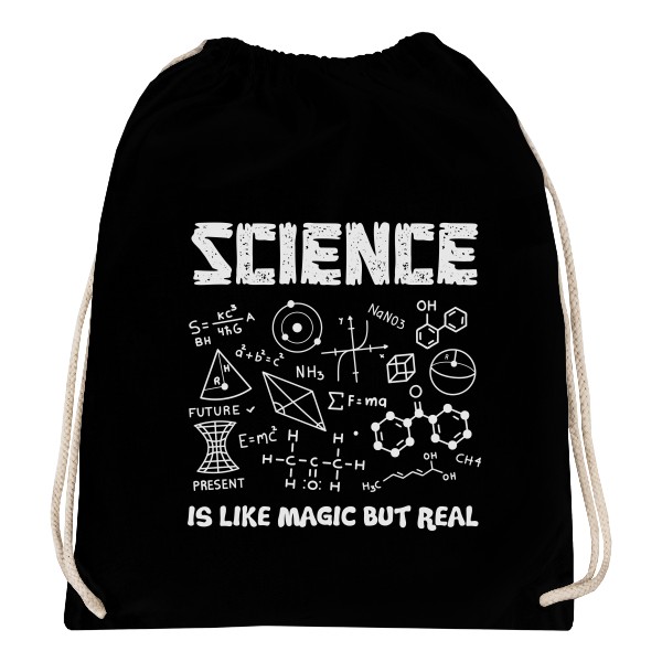 Gymsack s potiskem Science is real magic