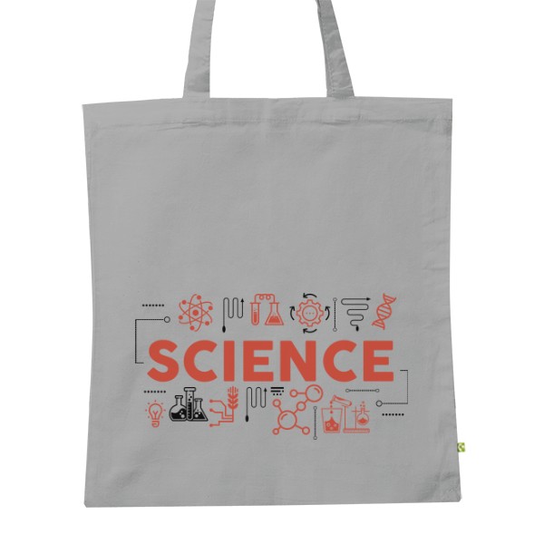 BIO plátěná taška s potiskem Science sign