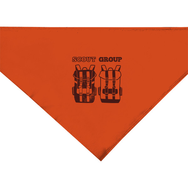 Bavlněný trojcípý šátek s potiskem Scout group