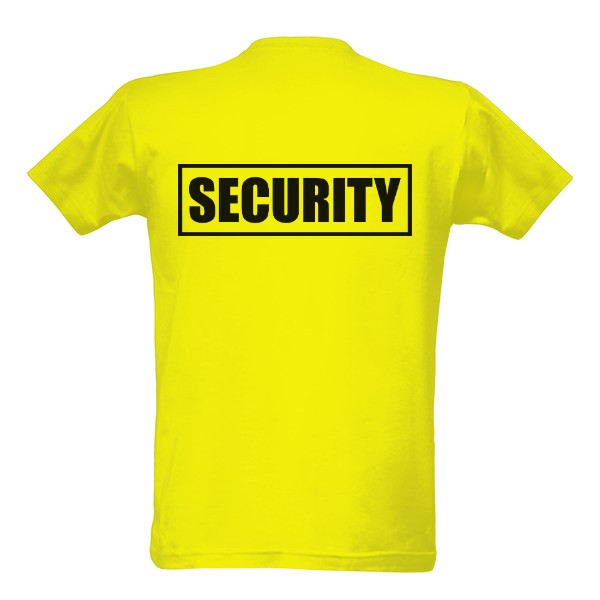 Tričko s potlačou Security černý obdélník