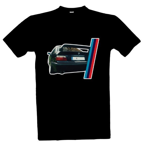 Tričko s potiskem Sedan zezadu s tricolor pruhem