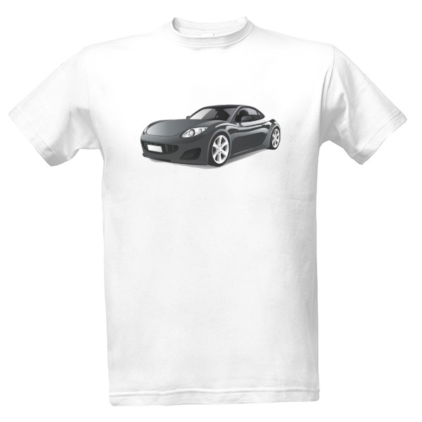 Tričko s potiskem Šedé Sportovní Auto