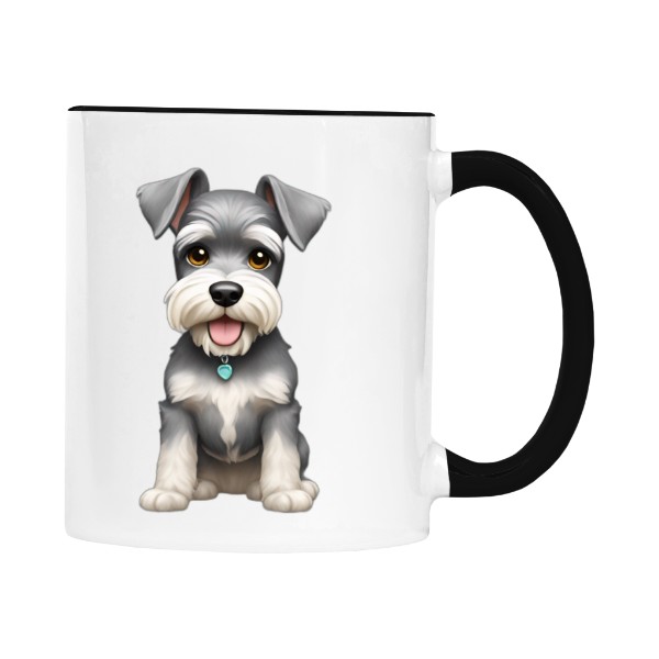 Hrnek malý barevný s potiskem Sedící knírač