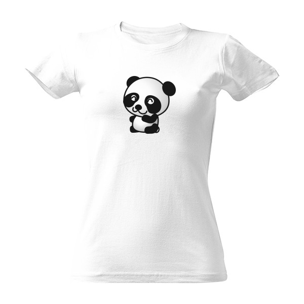 Tričko s potiskem sedící panda