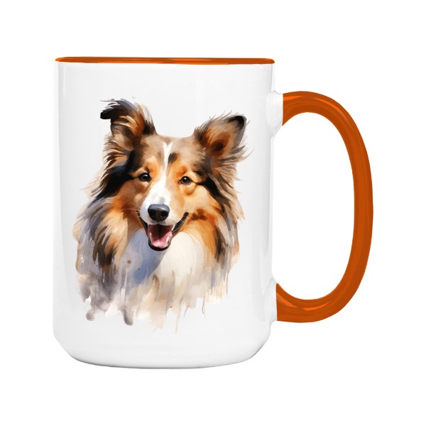 Hrnček veľký farebný s potlačou Šeltie