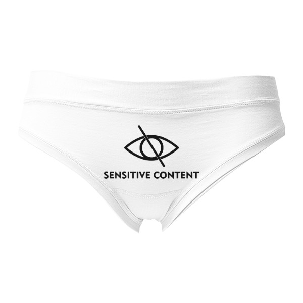 Kalhotky Fox - Výprodej s potiskem Sensitive content, citlivý obsah