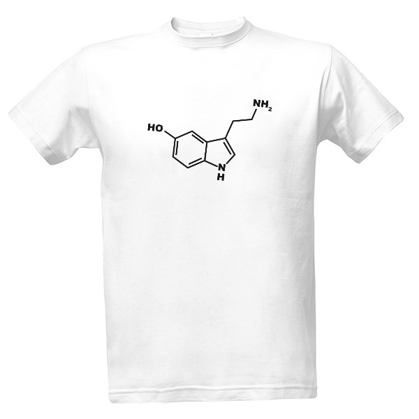 Tričko s potiskem chemik - serotonin