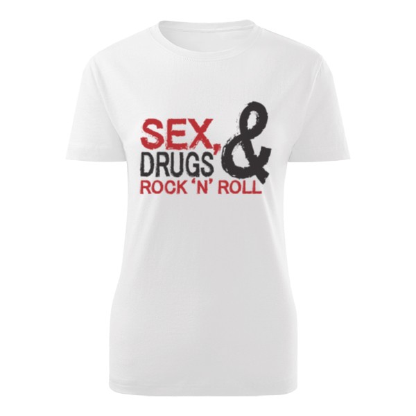 Tričko s potiskem Sex, drugs and rock n roll