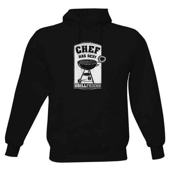 Pánská mikina s kapucí s potiskem Sexy Grillfriend
