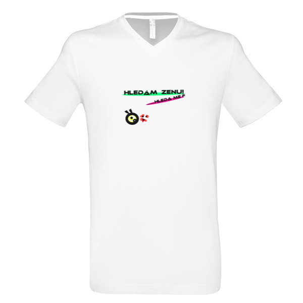 Tričko s potiskem Seznam mě se ženou - Hledám ženu!