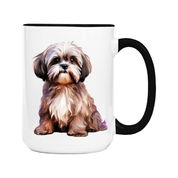 Hrnek velký barevný s potiskem Shih-Tzu 3