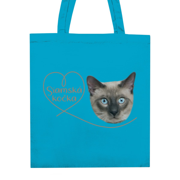 Nákupní taška unisex s potiskem Siamská kočka