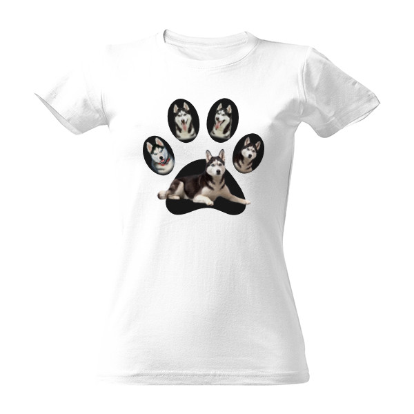 Tričko s potiskem Sibiřský husky