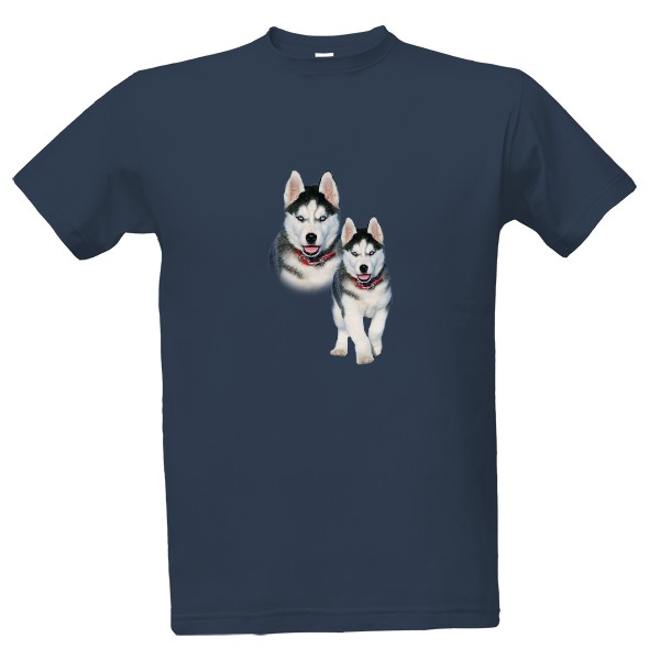 Tričko s potiskem Sibiřský husky